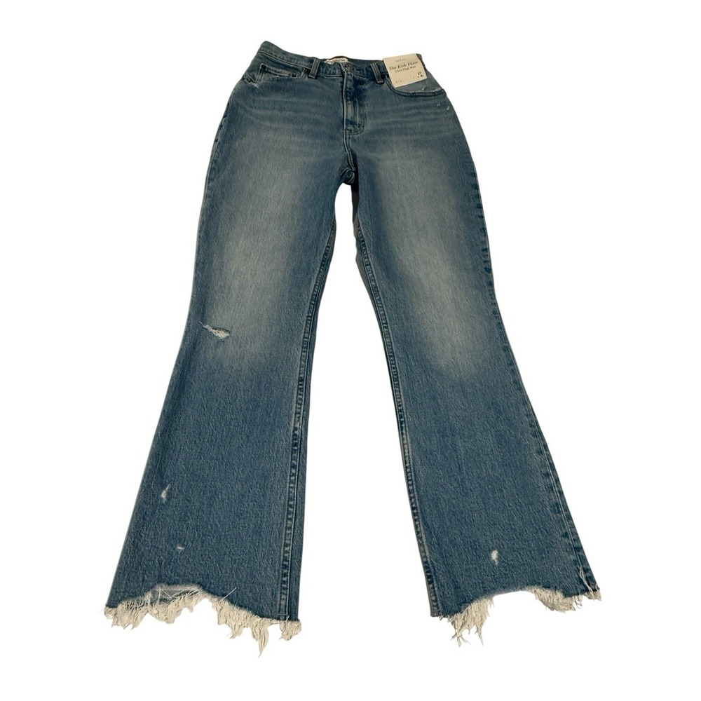 NWT‎ Abercrombie & Fitch Curve Love High Rise Flare Jeans Light Wash 27